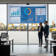 Lead management dashboard showing performance metrics for truck and construction equipment dealership